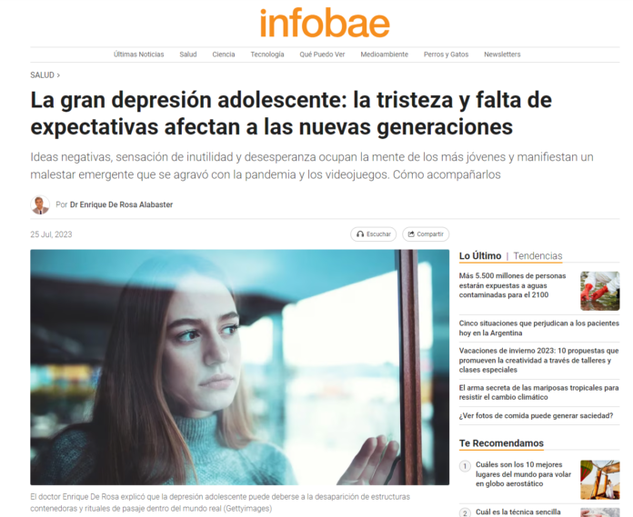 La gran depresión de los adolescentes Enrique De Rosa Alabaster